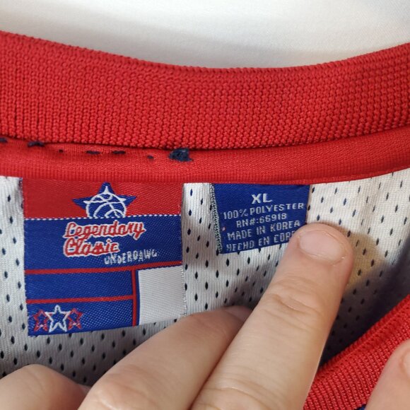 Legendary Classic Underdawgs Harlem Globe Trotters Red Blue 30 All Stars Sz XL - Picture 7 of 9